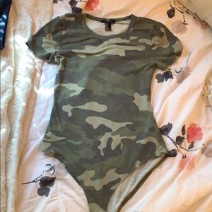 Forever 21 Camo bodysuit